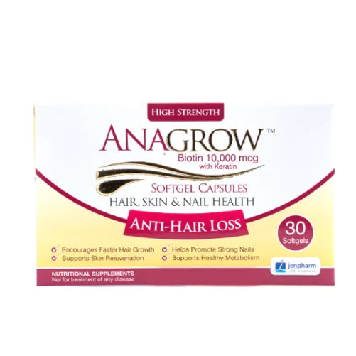 Anagrow Soft Gel 30 Capsules - Biotin 10,000mcg