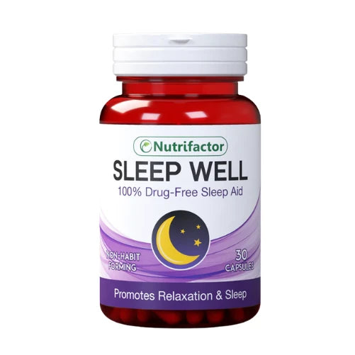 Nutrifactor Sleep Well 100% Drug Free Sleep Aid Capsules