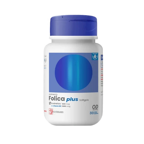 Scotmann’s Folica Plus Quatrefolic & Vitamin B12 - 30 Softgels