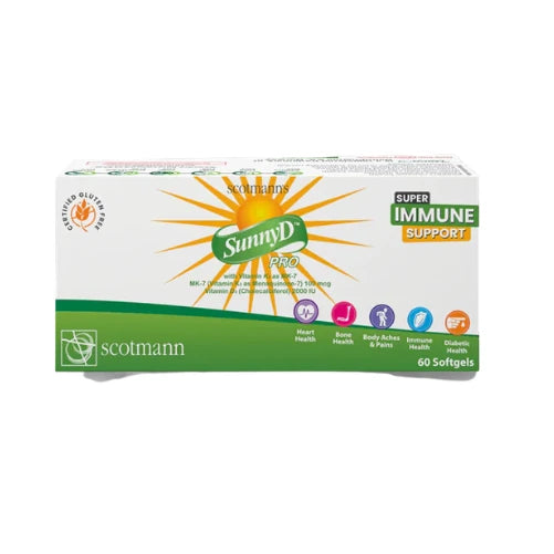 Scotmann’s SunnyD PRO Vitamin D3 & K2- 60 Softgels