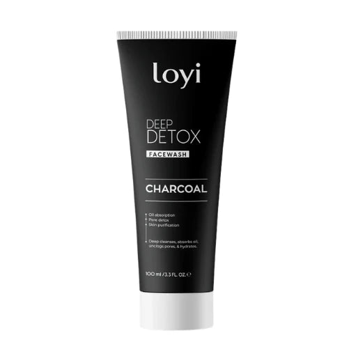 Loyi Activated Charcoal Face Wash 100ml | Detox - Pore Cleanser